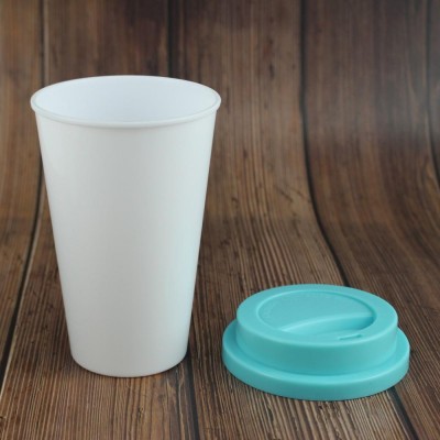 Reusable plastic cup with lid printing plastic lid cup plastic cup with push lid