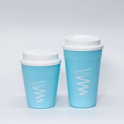 Reusable stackable plastic coffee cup eco coffee cup