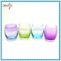 250ml Drinking Glass Egg Shape Colored Glass Cup Colorful Tea Cup